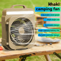 1Pcs 3-in-1 Desktop Fan, 5 Speed Levels, 3 Light Modes, 4000mAh Battery, USB Rechargeable, Portable Quiet Fan for Camping, Home and Office