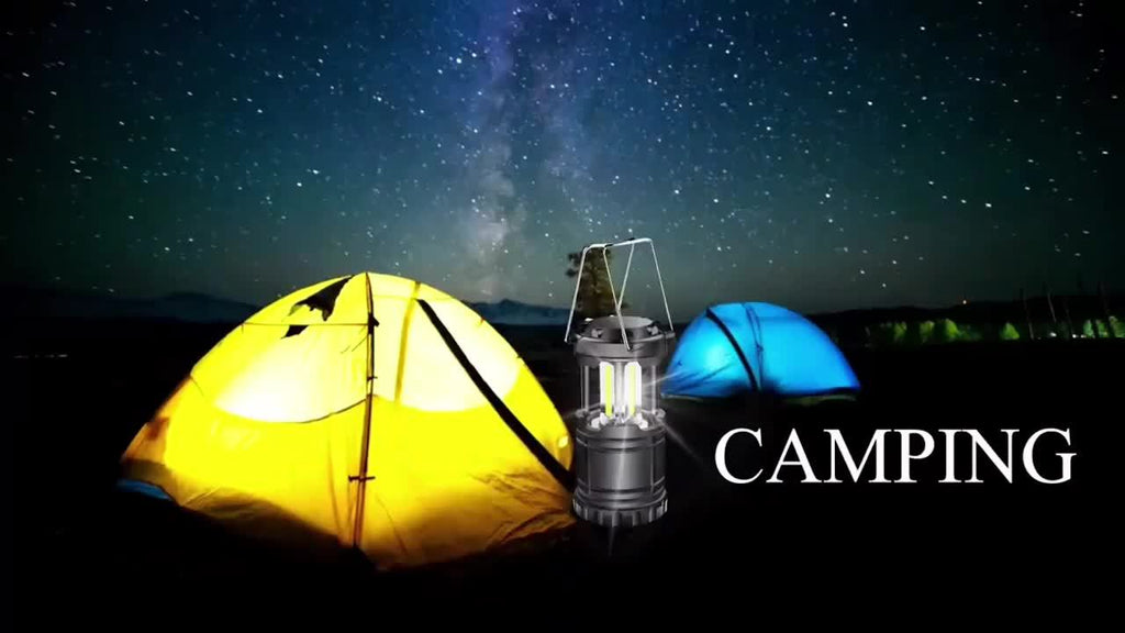 1 LED Camping Light, Ultra-Bright COB Foldable Flashlight, Portable Emergency Light (AAA Batteries Not Included)