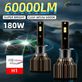 ROADSUN offers a set of 2 LED bulbs, compatible with H1, H7, H11, 9005, 9006, H4, H13, 9007 and 9004 types, providing a super bright output of 60000 lumens at 180 watts, and a color temperature of 6000K