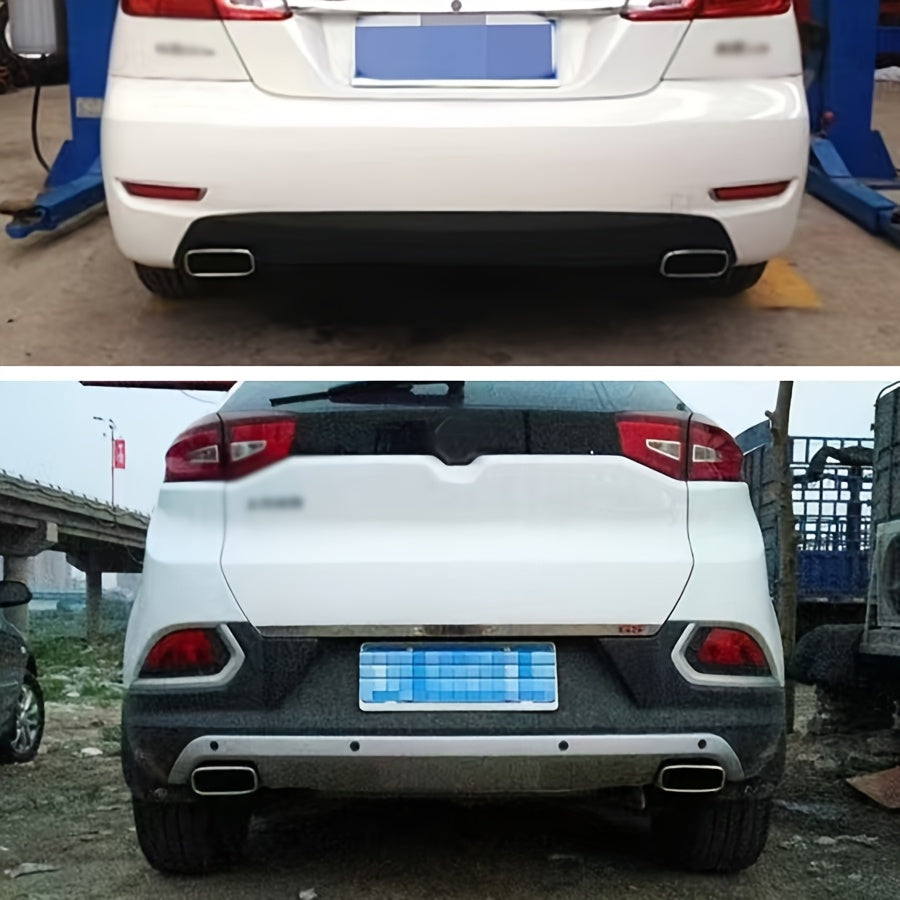 1 Car Modification Exhaust Pipe Stainless Steel Square Exhaust Tip Universal Square Outlet Exhaust Tail Pipe