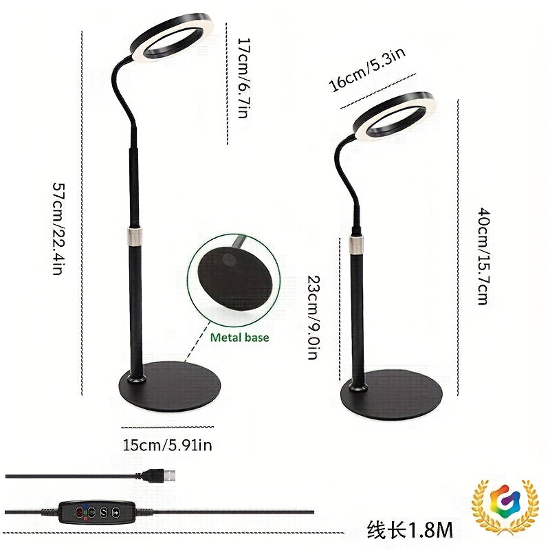 Large USB Flexible Gooseneck Plant Light, Dimmable, Wide Base, Full Spectrum, Indoor Plant Grow Lamp, Retractable Floor Standing, 3/9/12H Adjustable Timer, Full Spectrum Indoor Flower Lighting, Housewarming Gift, All-Season Plant Light