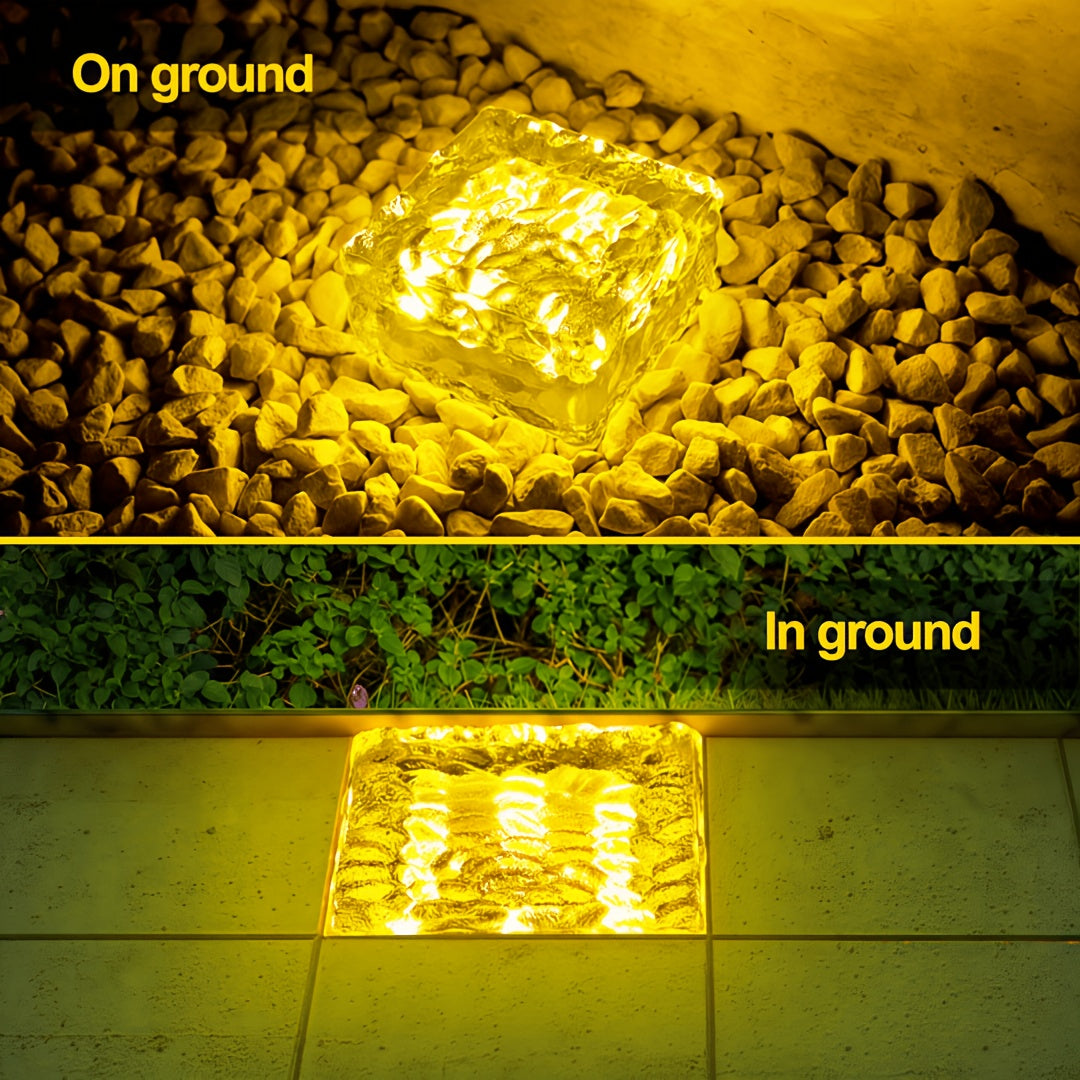 3-Piece Outdoor Solar Step Light, Protection Rating IPX4, Suitable for Balcony, Lawn, Garden, Courtyard and Corridor Decoration; Ideal Choice for Independence Day, Camping, Graduation Season, Wedding and Holiday Decoration