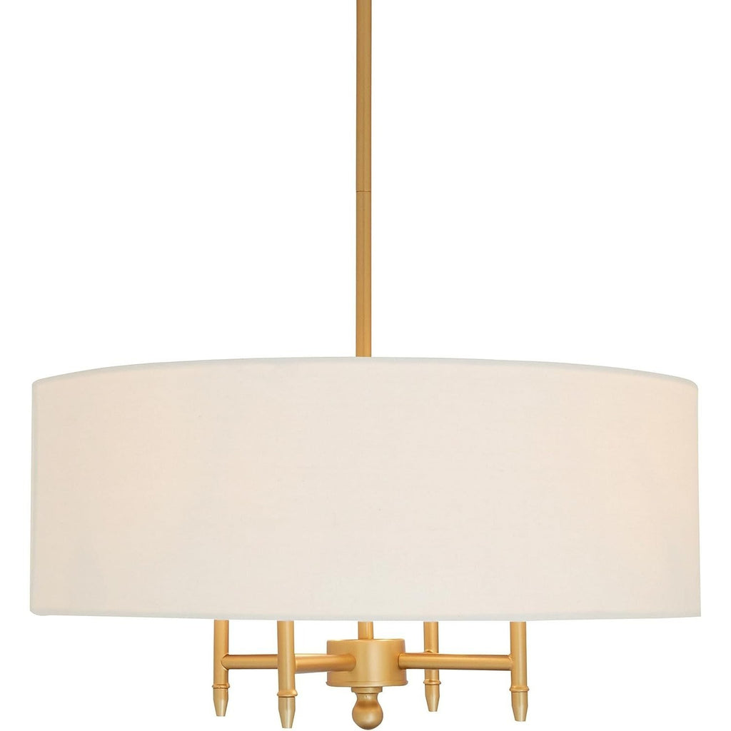 Stone and Beam Classic Ceiling Pendant Light with White Round Drum Shade - 20 x 20 x 42 Inches, Room Decor, Home Christmas Decorations, Christmas Ornaments, Local Warehouse, Christmas Gift