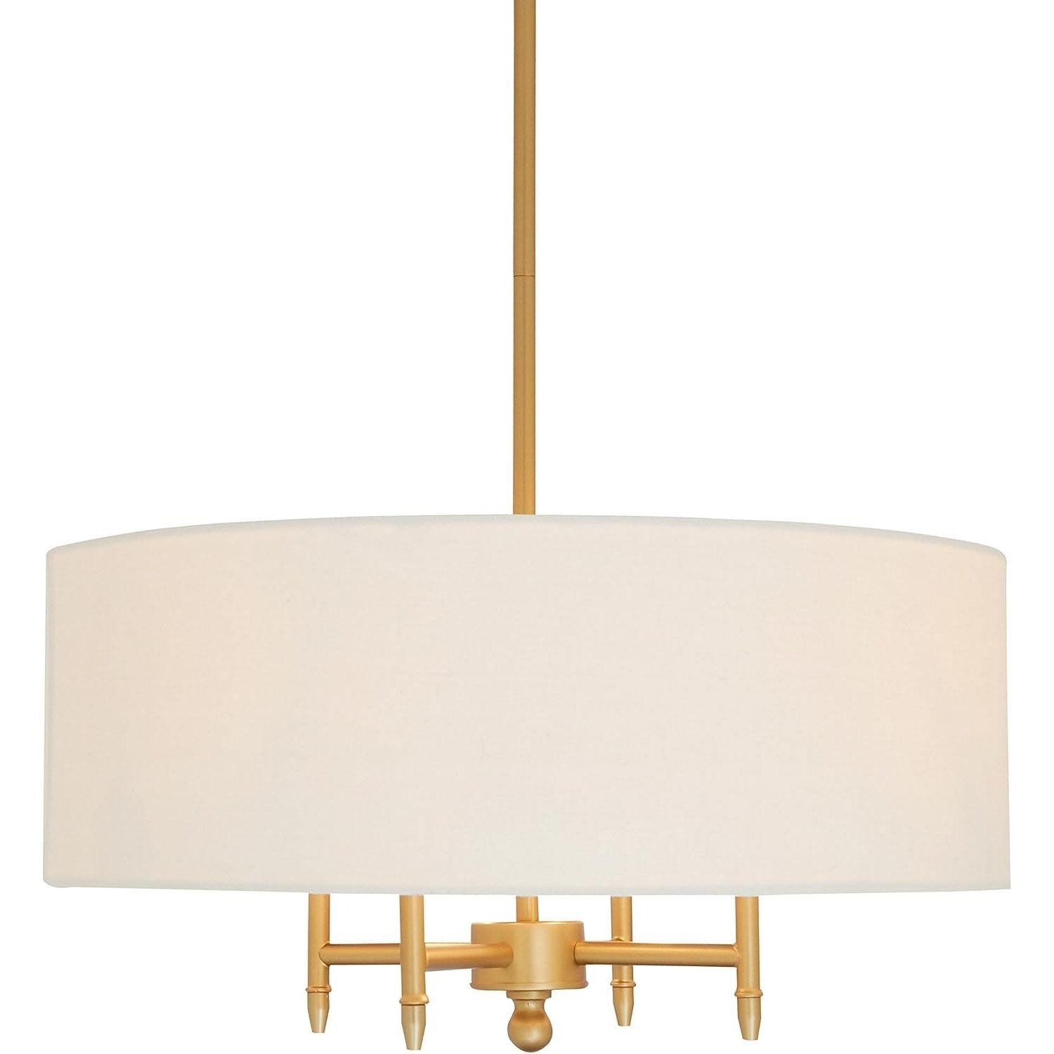Stone and Beam Classic Ceiling Pendant Light with White Round Drum Shade - 20 x 20 x 42 Inches, Room Decor, Home Christmas Decorations, Christmas Ornaments, Local Warehouse, Christmas Gift