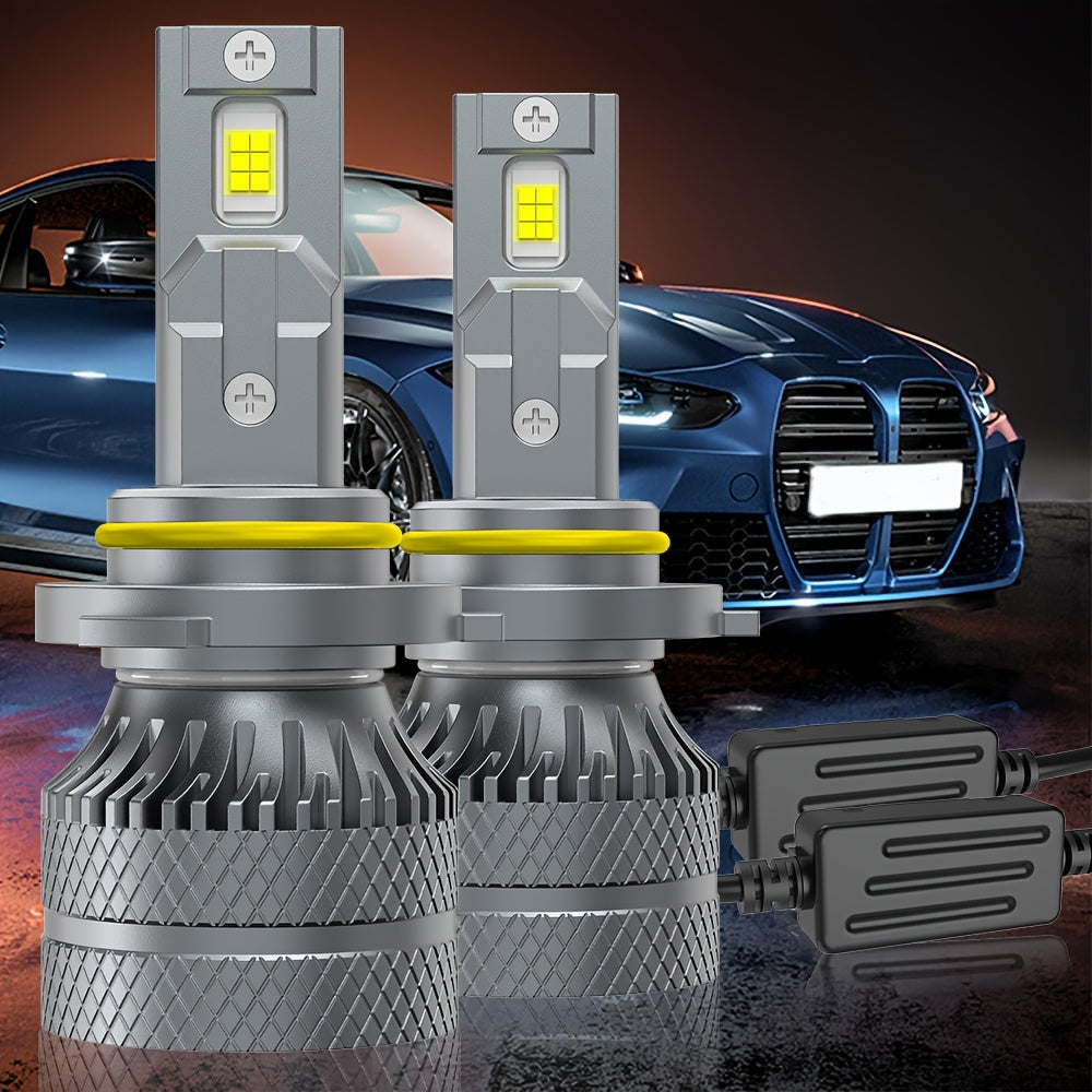 Automotive 2-Pack LED Car Headlights - H7/H4/H1/H11, 9005/9006/9012 Sockets - 29800 Lumens, 220W High/Low Beam Dual Mode, 6500K Cool White Light, Suitable for Various Environments, Ultra-Efficient Cooling Fan