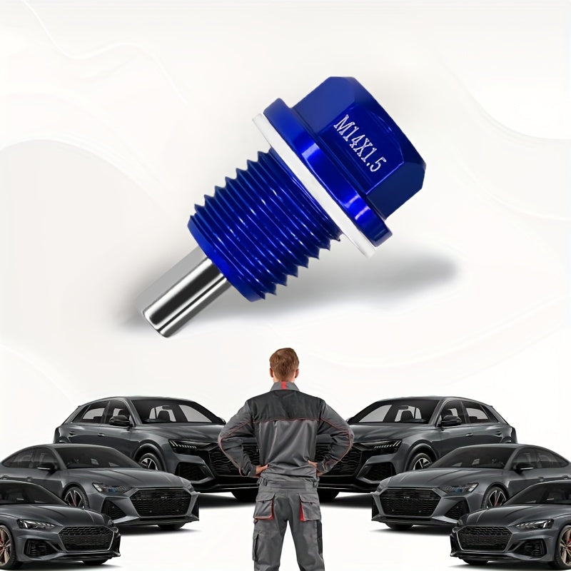 1-Piece Magnetic Oil Drain Plug Removal Tool, Made of Aluminum Alloy, Includes Repair Kit for Oil Drain Screw and Nut, Compatible with Most Ford, Hyundai, Kia, Accord, Pilot, and Odyssey Models