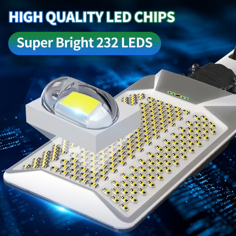 High Brightness Curved Surface Solar Light, Large Lens-Shaped Beads, Wide Angle Illumination, Wider Lighting Area, Remote Control, Equipped with Remote Control, Smart Light Control Outdoor LED Street Light