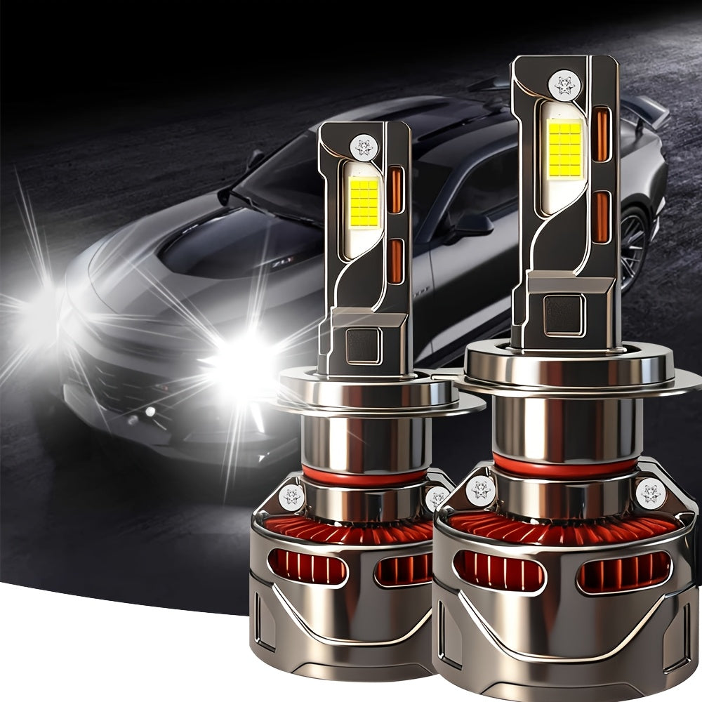 2 Pcs LED Car Headlight Bulbs, 4/9003/HB2 H7 H11/H9/H8 9005/HB3 9006/HB4 9012/HIR2 H1, LED Light 12V Universal, 58000 Lumens, 9570 CSP Chip, for Motor Vehicles, No Battery Needed - B28