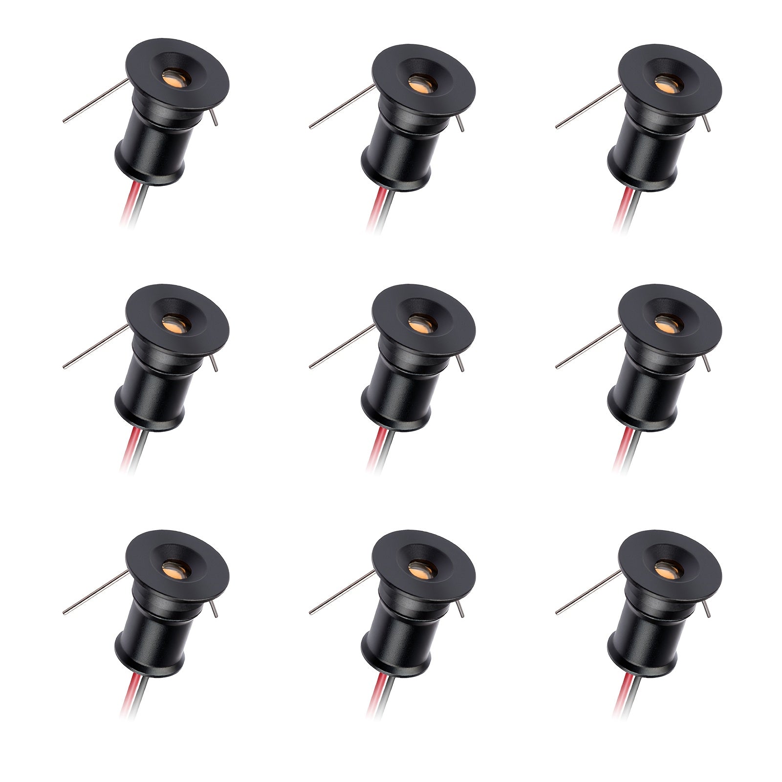 1W DC12V LED mini tube light, silver/black/white shell options, spotlight, cabinet light, display lighting, decorative lighting, 9-piece set