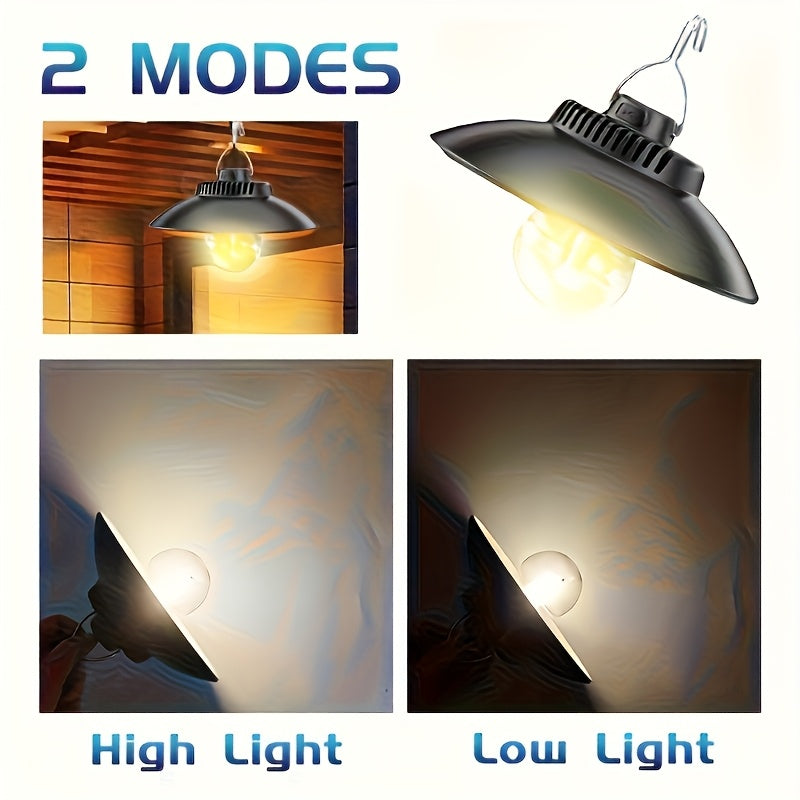 1 USB rechargeable tent light, 2-mode hanging bulb light, portable camping lantern, outdoor LED work light with hook design, emergency lighting, vintage tent light, suitable for hiking, fishing, barbecue, camping, daily use