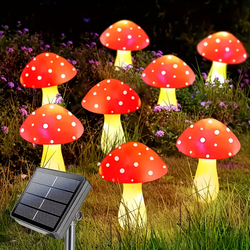 8/12/20 Pack Solar Mushroom Light Outdoor Ground Insert Post Light Garden Courtyard Patio Lawn Walkway Decorative Light Festival Gift Light, with 8 Lighting Modes, Perfect for Garden, Patio, Walkway and Lawn