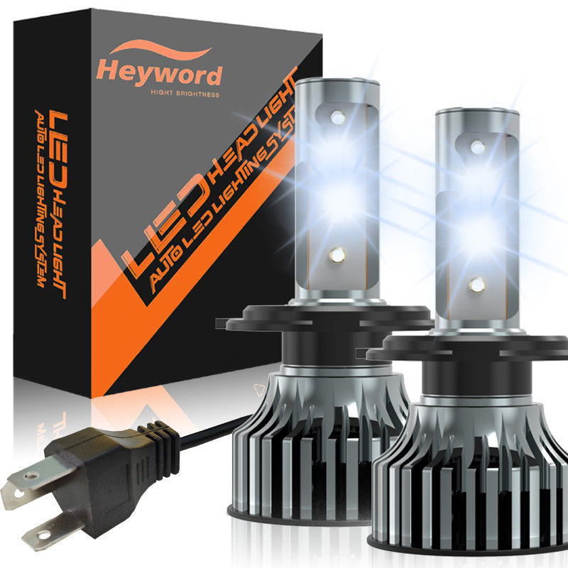 Heyword 2 Sets H7, H1, H3, H4, H8/H9/H11, 9005, 9006, 9012 LED Car Headlight Fog Light, Low Beam, High Beam, Color Temperatures: 4300K/Warm Light, 3000K/Yellow Light, 8000K/Blue Light, 25000K/Ice Blue, 6000K/White Light