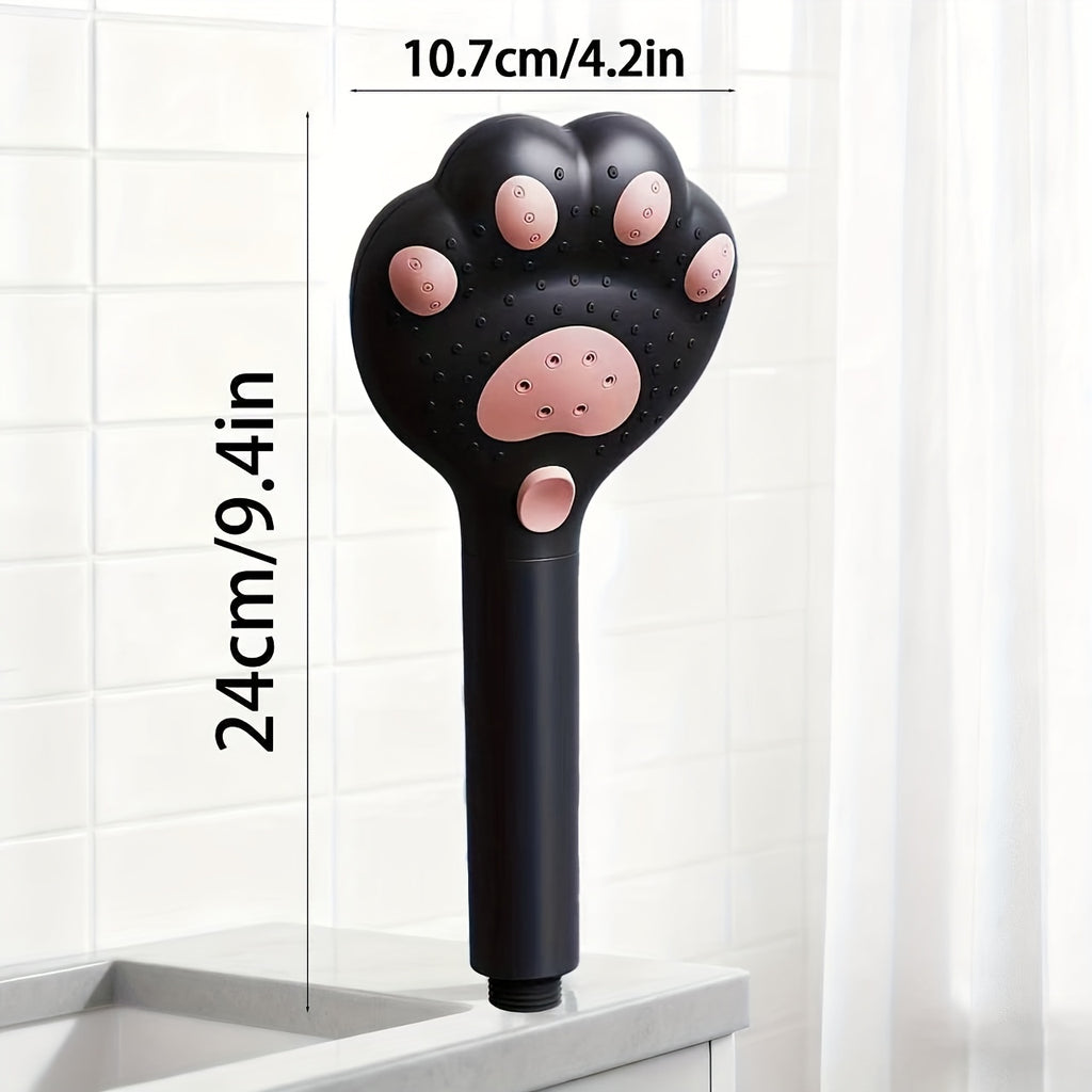 1 Adjustable Handheld Showerhead, Claw-Shaped Design, 3-Speed Massage, for Bathroom, Wall-Mounted & Hanging, Plastic Material, Shower Use Only