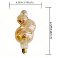 1PC, LED bulb special shape warm light LED bulb 120V 4W 2300K E26 dimmable amber glass gray glass suitable for home chandelier