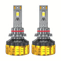 2个装 H4 H7 H11 LED 汽车大灯 H1 H9 9005 HB3 9006 HB4 9012 Hir2 9007 HB5 9008 H13 远近光灯泡 6000K 白色 800% 增亮，带外置驱动 Canbus 插件即用，无需电池
