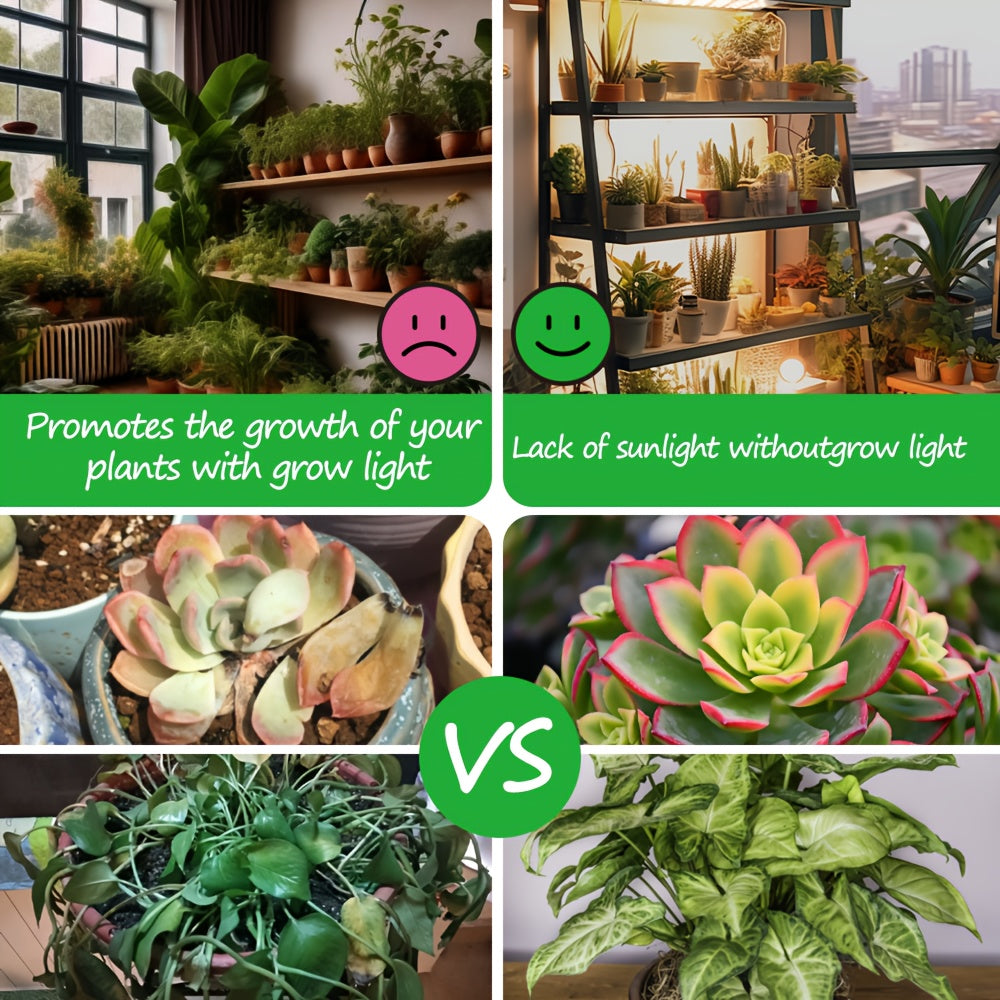 1-4 Pack 50/96/144 LED Full Spectrum Plant Grow Light, Ideal for Indoor Plant Seed Germination, Blooming and Fruiting, Equipped with 59 Inch Power Cord, USB Plug and Switch, Low Voltage 5V