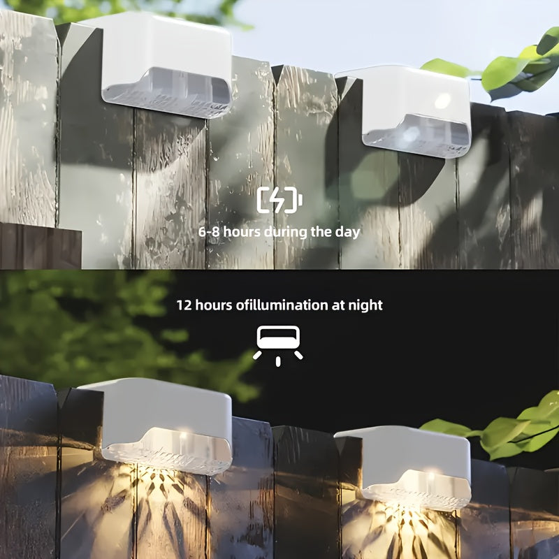 32/16/8 Pack Solar Outdoor Light, LED Solar Ground Insert Light, Solar Step Light, IP44 Waterproof, Courtyard Decorative Light, Solar Fence Light for Stairs, Steps, Railings, Courtyard, Patio and Walkways (Warm White)