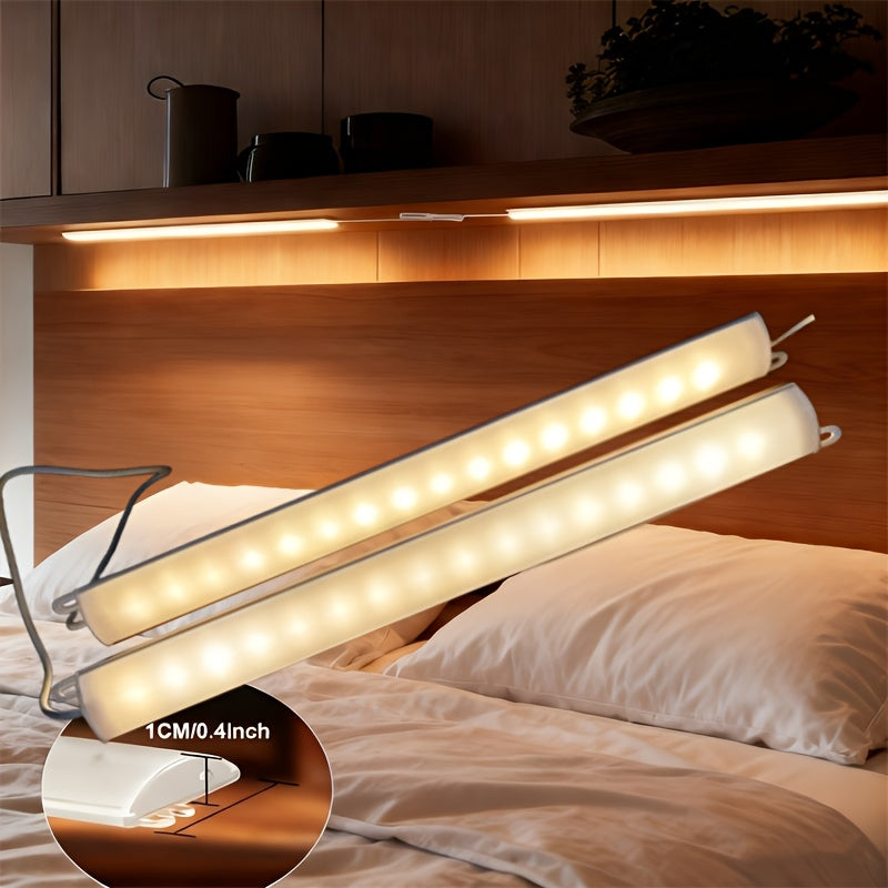 1 set USB under-cabinet light, display light, adjustable LED night light, ultra-thin under-cabinet light, kitchen three-color under-counter light, dimmable light for cabinets, counters, workbenches, tables, home wall light, strip lighting tube.