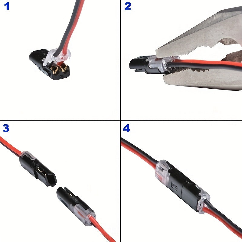 20-Piece H-Type Connector, Solderless Quick Splice Wire Terminals, 2-Wire Butt Connector
