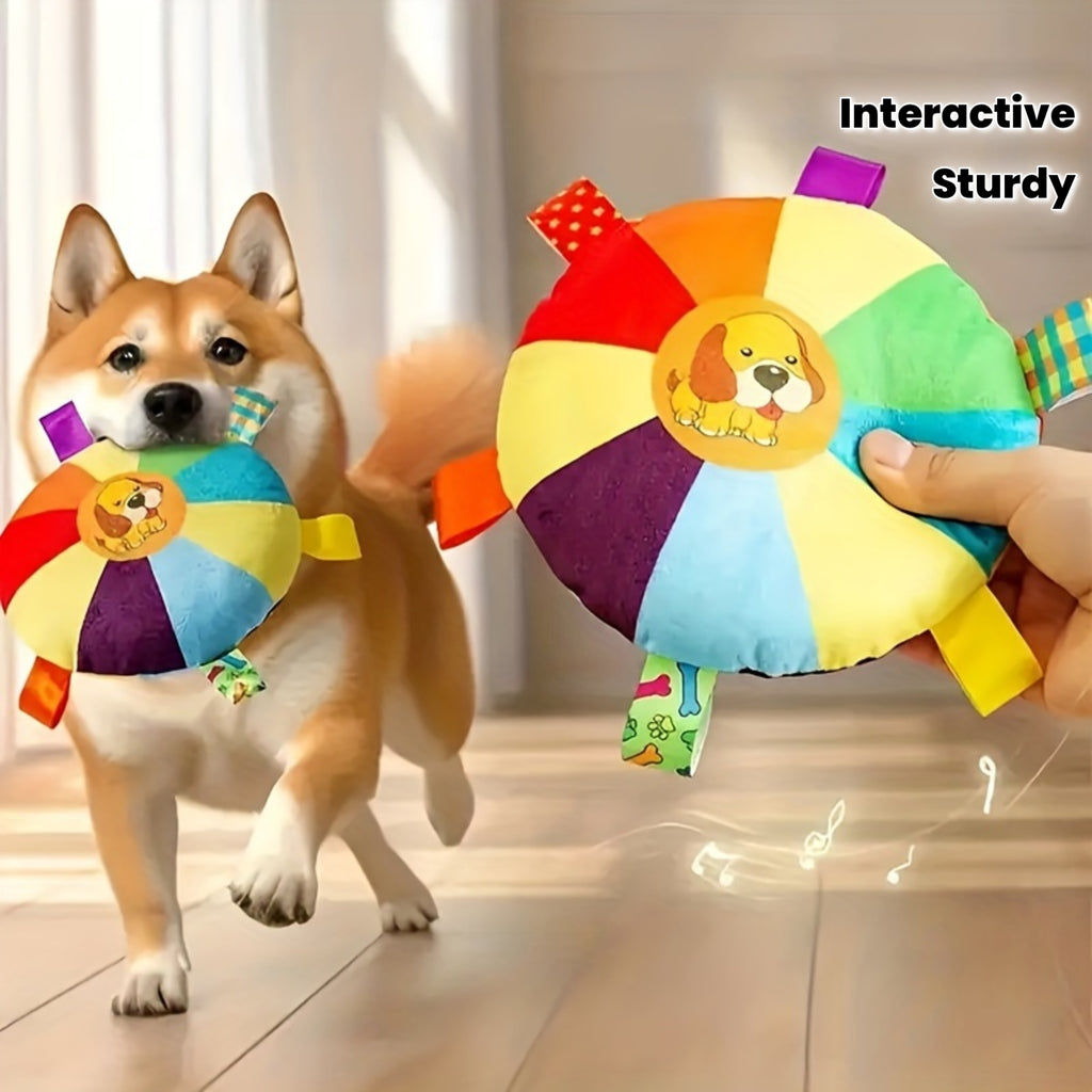 坚固互动型犬玩具 - 充满活力的带有卡通熊的发声玩具，温和材质，适合训练和娱乐，每种品种都适用，训练玩具 | 有趣的设计 | 温和的材质，犬类玩具