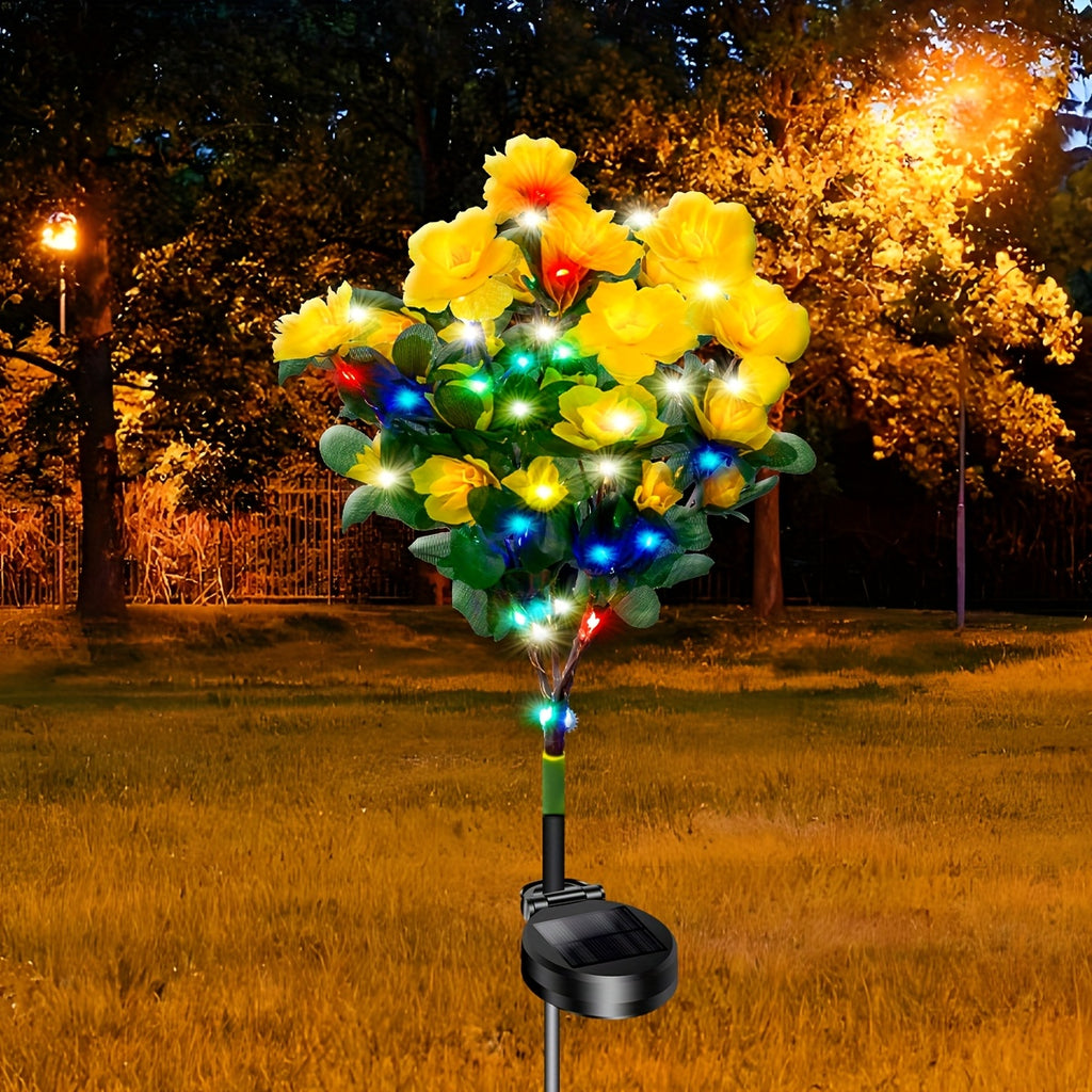 1 Pack Solar Cherry Blossom Lantern, Perfect for Independence Day, Outdoor Light for Yard Decoration, IP65 Waterproof Rating, Suitable for Halloween, Christmas & Festival Lawn Decoration