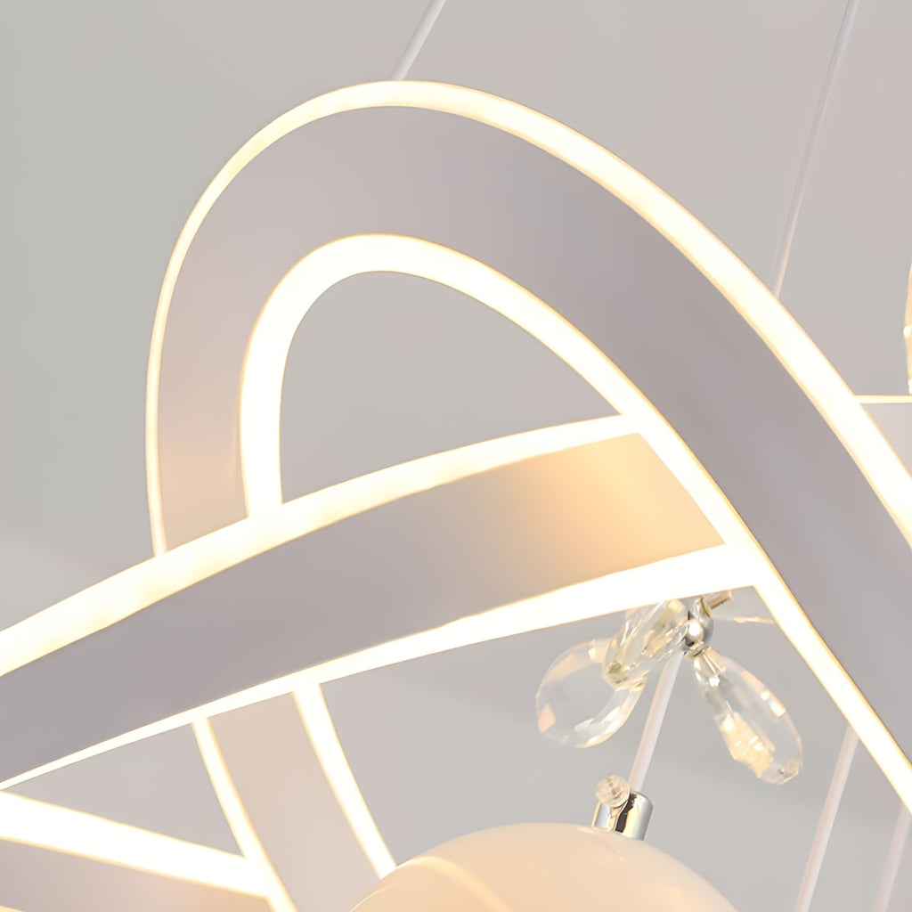 Modern LED pendant light three-color dimmable pendant light, suitable for kitchen island, dining room, living room, modern pendant light, height adjustable, perfect for modern home decoration