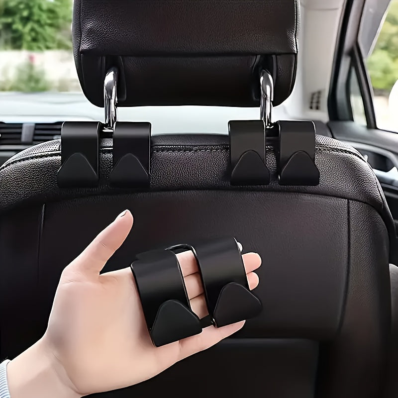 2pcs Multifunctional Storage Clip, Space-Saving, PVC Material, Universal Fit for All Vehicle Models - Perfect for Hanging Bags & Accessories, Interior Car Hook System | Sturdy Construction | Secure Clip Design