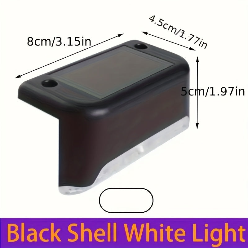 16 Pack Solar Deck Light Set, Solar Step Light LED Courtyard Decorative Outdoor Light, IP44 Waterproof, Suitable for Outdoor Railings, Stairs, Fences, Posts, Walkways, Courtyards, Gardens, Poolside - Perfect for Halloween and Christmas Decoration