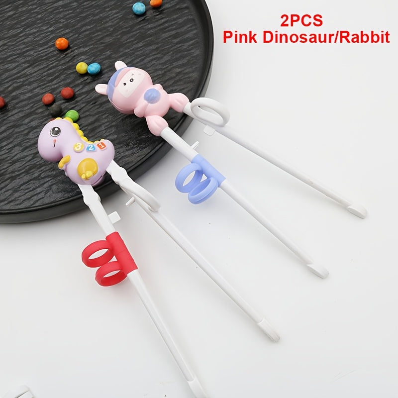 Toddler Dinosaur-Shaped Training Chopsticks - Reusable, Colorful Learning Aid