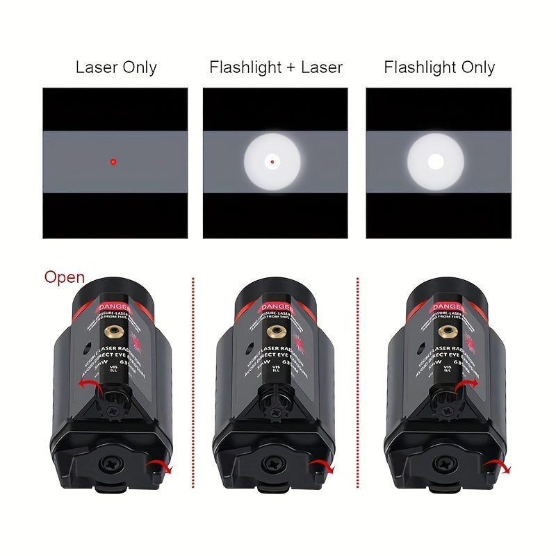 5038 Laser Sight Compact Aluminum Alloy Red/Green Laser Adjustable Picatinny Rail Mount Tactical Aiming for Hunting Shooting