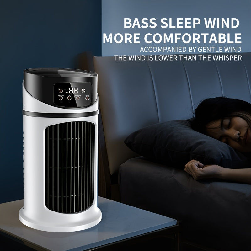 3 Second Fast Cooling 6 Speed USB Portable Air Conditioner Humidifier Fan, Ultra Quiet 25dB, 6 Hours Timer, Instant Cooling Perfect Festival Gift for Home Office Dormitory
