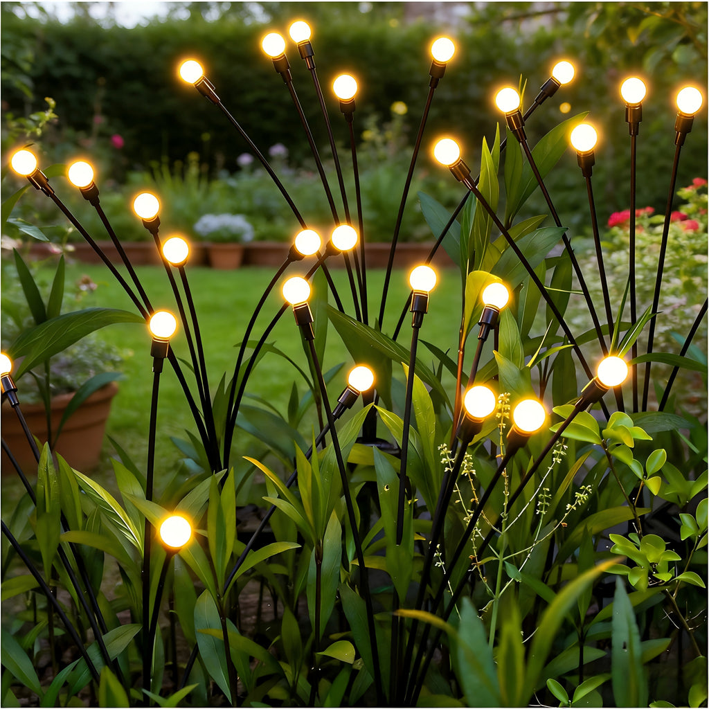 2 Pack Solar Firefly Light, Garden Atmosphere Ground Insert Light, Perfect for Garden, Lawn, Courtyard, Wedding, Valentine’s Day, Mother‘s Day, Outdoor Decoration