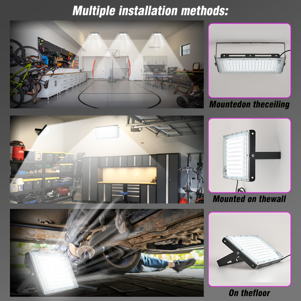 5V USB LED Light with 50/96/144 LED Beads, 6000K Pure White Light, USB Plug Easy Connection, 59.06 Inch Power Cord with On/Off Switch, Ideal for Garage Warehouse Indoor Construction Site Lighting