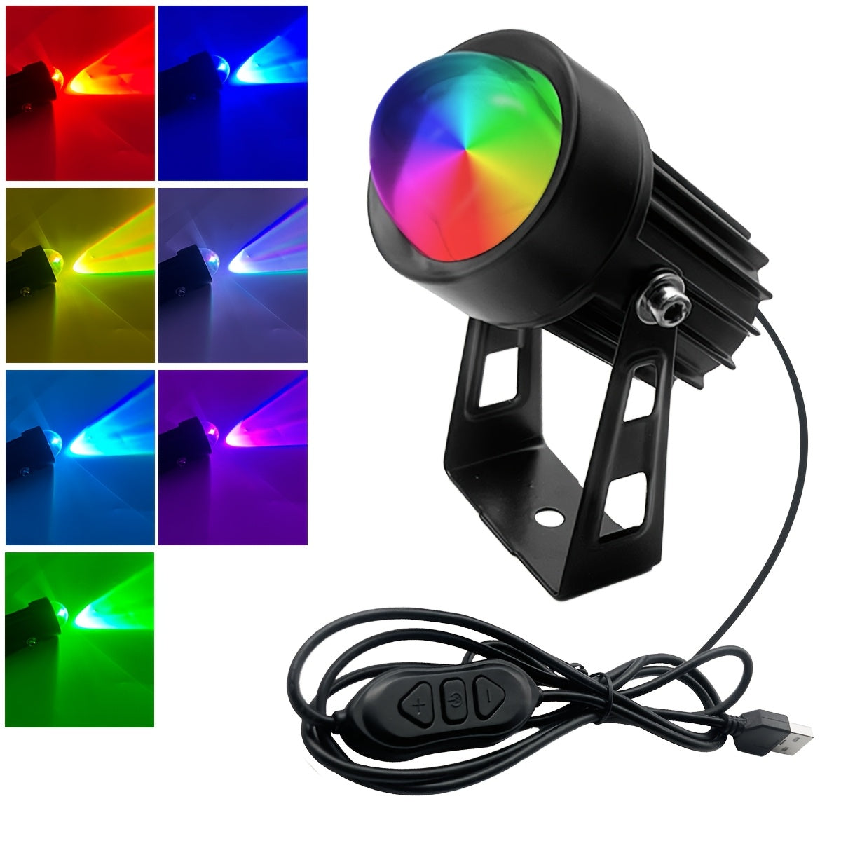 Indoor RGB Spotlight, Multi-Color Changing Wall Light, Mini Spotlight, Dimmable Color Changing LED Plant Spot Light, Art Decorative Light