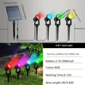 A set of outdoor solar spotlights suitable for Christmas and Halloween, with RGB color cycling, LED landscape lighting, 9.8 ft cable, separate solar panel, and dusk-to-dawn function, can be used to illuminate driveways, walkways, and pool areas