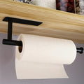 1pc No-Drill Self-Adhesive Wall Mount Paper Towel Holder - Stainless Steel Kitchen & Bathroom Organizer for Roll Paper, Cling Wrap, Towels & Utensils, Modern Space-Saving Design, Drill-Free Install, Sleek Metal Finish, Easy Setup
