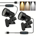 Clip-On Plant Grow Light, Mural Spotlight Landscape Lamp, 3 Color Temperature & Brightness Adjustable LED Focus Light, Indoor Decor Spot Lamp for Potted Plants, Home Living Room Decor Lighting, Desk Reading Lamp