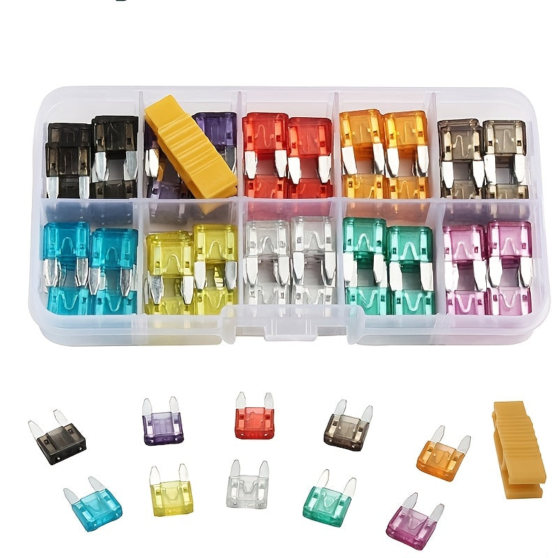 100-Piece Box Automotive Truck Micro Blade Fuses – 2A 3A 5A 7.5A 10A 15A 20A 25A 30A 35A Ampere Minimum Rating