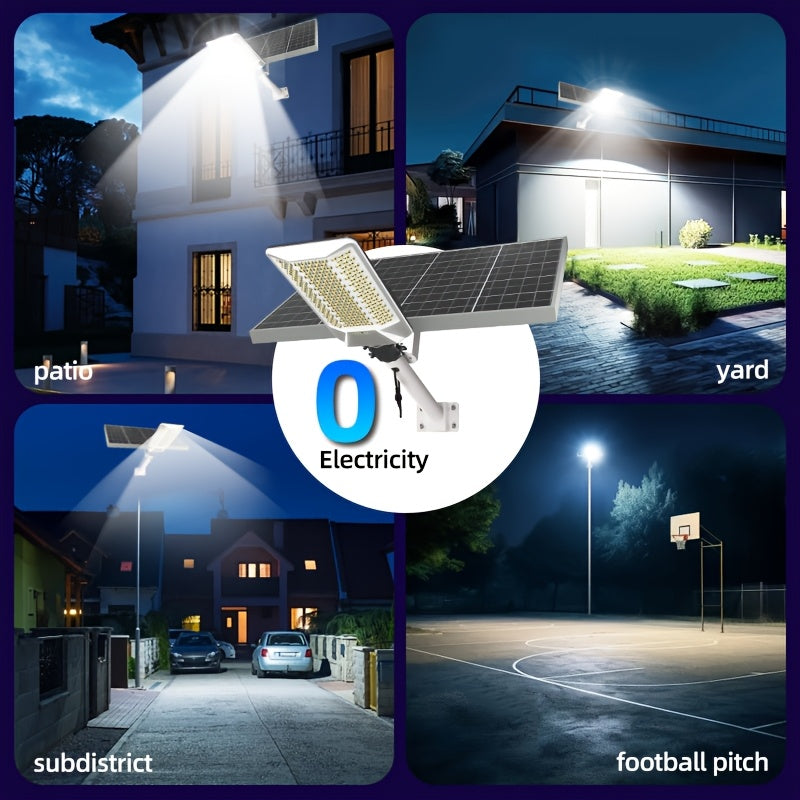 18000mAh High Power Solar Street Light, Long Battery Life, with Remote Control, IP65 Outdoor Solar Light, LED Three-Side Lighting Solar Light, Perfect for Streets, Courtyards, Gardens, Parking Lots Solar Light