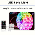 100英尺 RGB LED灯带，带App和遥控器，可同步音乐实现动态颜色变化，非常适合装饰卧室、厨房、派对