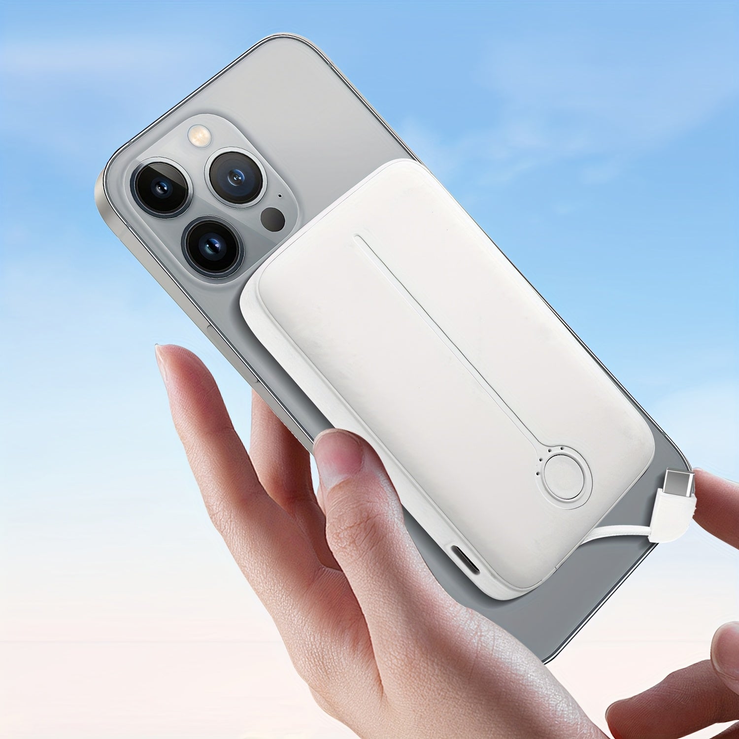 超薄 5000mAh 攜帶型充電器，纖薄無線磁吸行動電源，15W 兩向 USB-C 充電，相容於 iPhone 16/15/14/13/12 系列