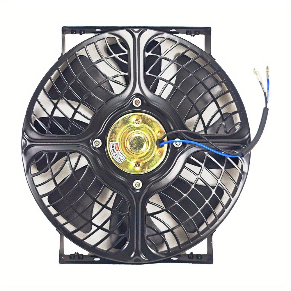 10 Inch Ultra Thin Metal Mesh Universal Cooling Fan, Car AC Condenser Radiator Electric Fan
