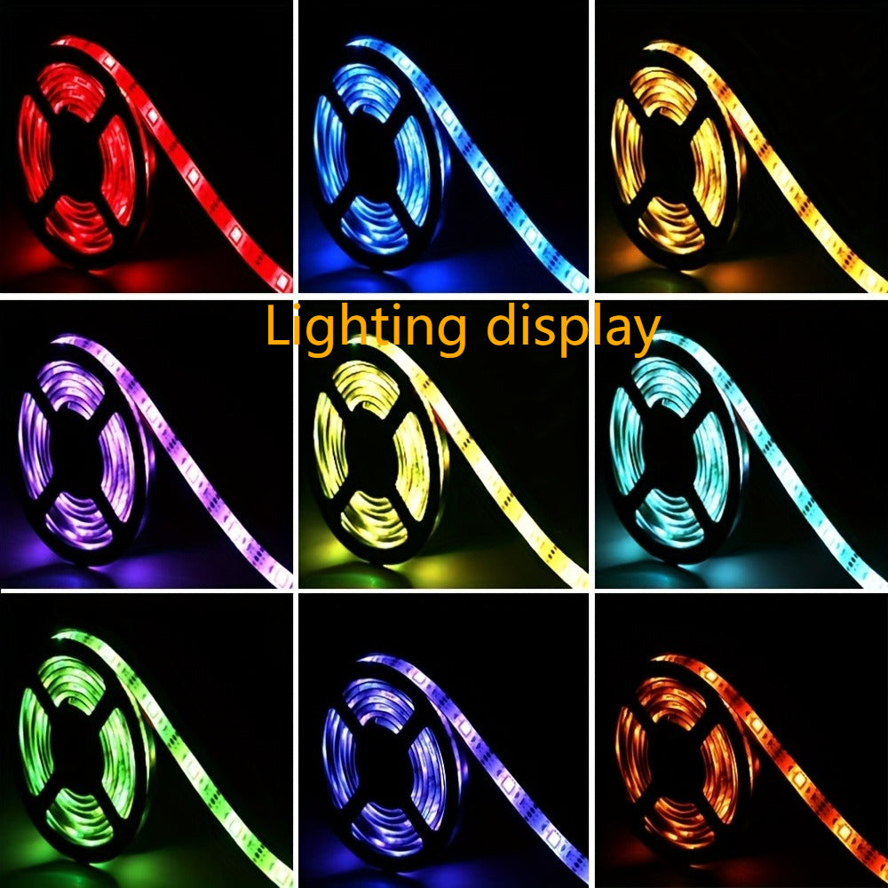 LQHZMYY 5V 5050 LED灯带，3键调光，电视背景氛围灯，适用于客厅和卧室霓虹灯带，万圣节装饰/圣诞节装饰/节日新奇照明，输出：, 霓虹灯, 电视背光, 电视背光, 节日装饰, 装饰照明, 现代霓虹, 塑料外壳, 柔性条带, 智能照明, 室内设计师, 假日购物者