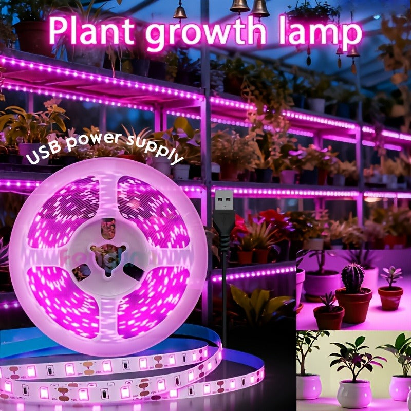 室内植物全光谱LED生长灯带 - 粉紫色，
