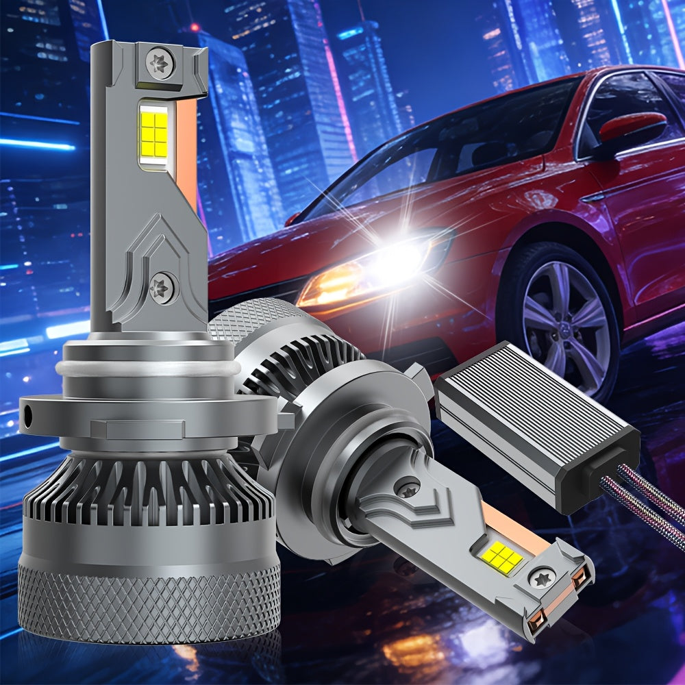 2PCS LED Car Lights - H7/H4/H1/H11, 9005/9006/9012 - 40000LM, 6500K Cool White Light, High/Low Beam, Plug-and-Play, for Enhanced Visibility and Safety, No Battery Needed, 5-Minute Installation
