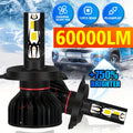 2-Pack H7 LED Bulbs 9005/HB3 9006/HB4 CANBUS Headlight Bulbs 210W Power Dual-Side CSP Chip 6500K Super White Light + 900% Brightness Increase 60,000 Hours Lifespan 12V/24V Universal