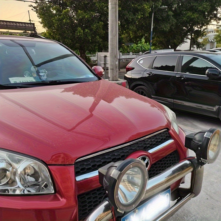 7 Inch HID Offroad Light 12-24V 55W Vehicle Work Light Clear & Amber Cover 4x4 Offroad Rally Round Light for SUV ATV Boat Lighting