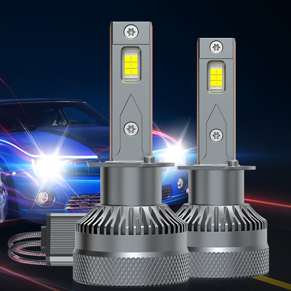 2-Pack 40000LM Super Bright LED Headlight Bulbs Dual Copper Tube Design, H7 800% High Brightness, 6500K 220W, 12V Aluminum Alloy, Direct Plug-in Installation, No Battery Car Headlight 9012/HIR2 9006/HB4 9005/HB3 H11/H9/H8