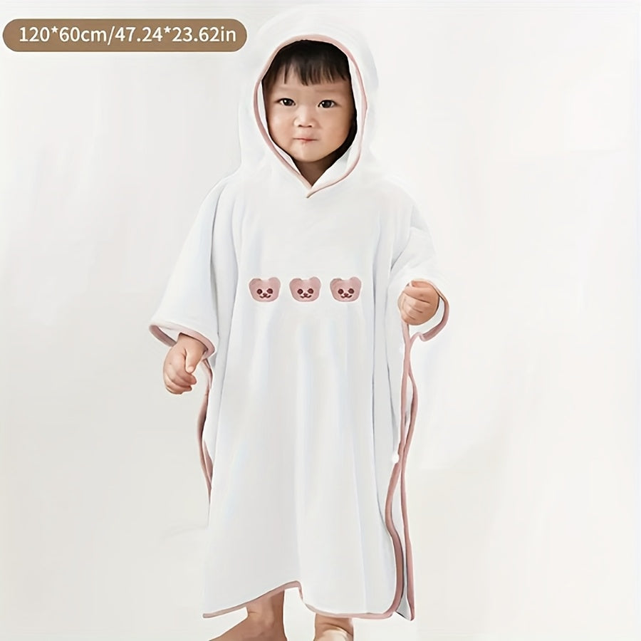 1件可爱卡通婴儿浴巾-柔软舒适、-婴儿包裹毯-轻柔的带帽浴巾，非常适合宝宝沐浴、包裹和推车罩、用于 浴袍，洗澡、毛巾、旅行家庭、外出 旅行 万圣节 圣诞节