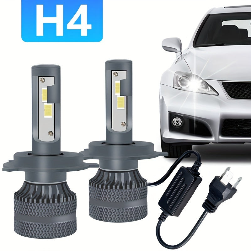 2Pcs HB3 9005 HB4 9006 HIR2 9012 LED Car Bulbs, H8 H1 H4 H7 H11 High/Low Beam Fog Light 120W Super Bright White 6500K, Bright CSP Chip Design LED Plug-and-Play Bulbs